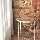 Soffbord inomhus eller utomhus med metallkonstruktion Tillverkad i Italien - Carim Viadurini