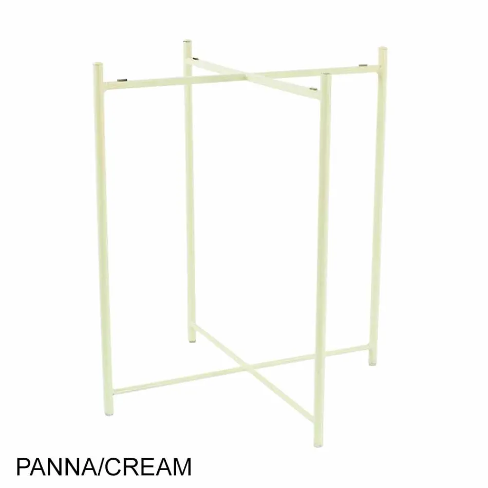 Soffbord inomhus eller utomhus med metallkonstruktion Tillverkad i Italien - Carim Viadurini