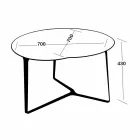 Hantverkare Soffbord i glas och stål Tillverkad i Italien - Alicante Viadurini