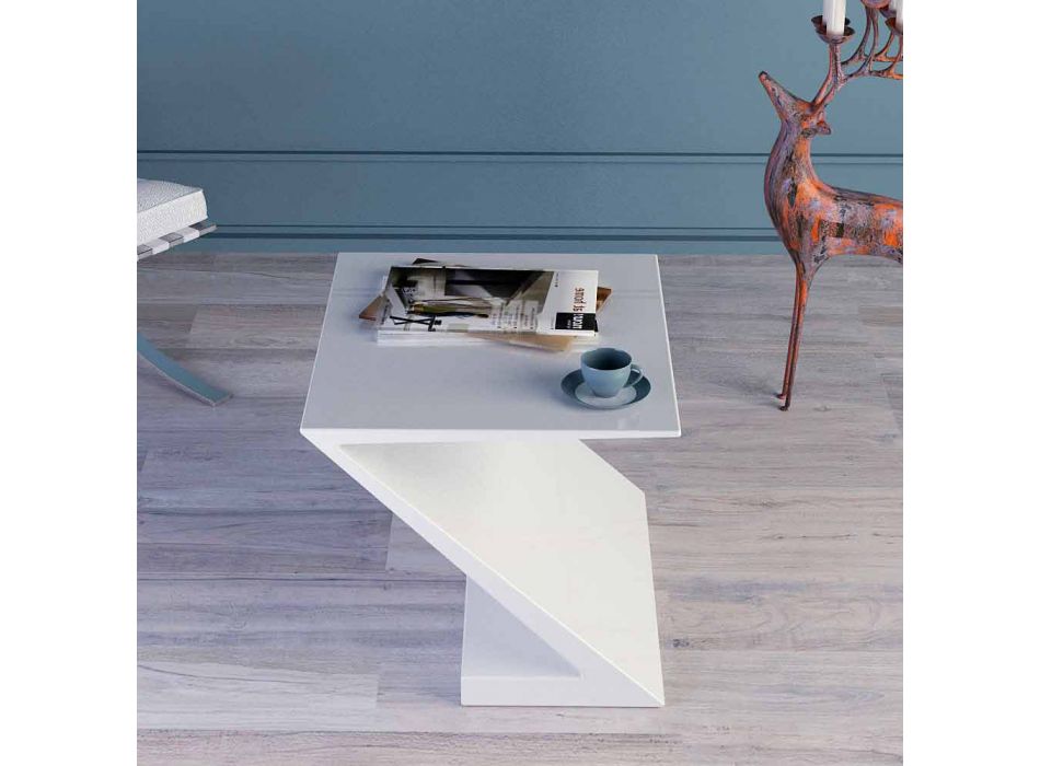 Zeta modernt designvitt soffbord tillverkat i Italien Viadurini