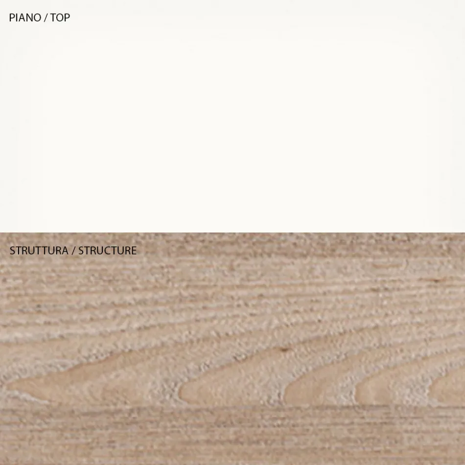 Soffbord med ekologisk träbehållare - Cripto Viadurini