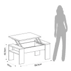 Soffbord med ekologisk träbehållare - Cripto Viadurini