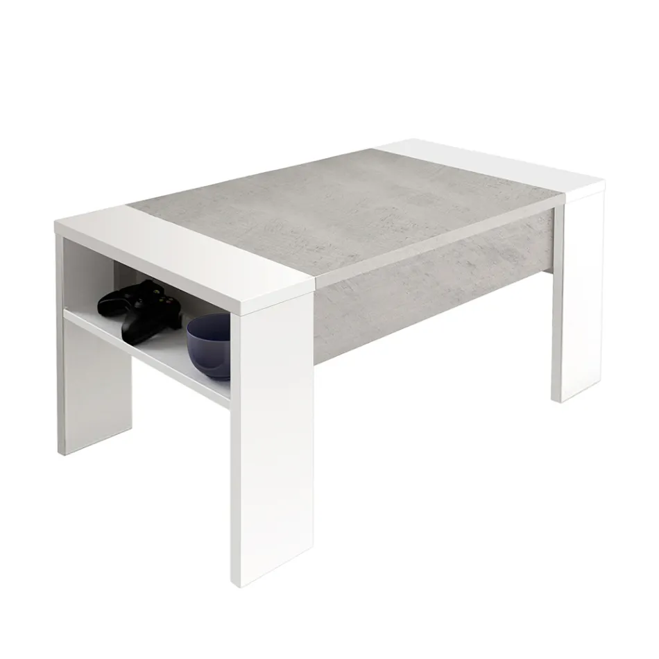 Soffbord med ekologisk träbehållare - Cripto Viadurini