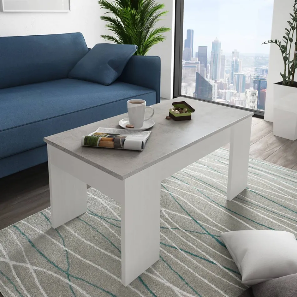 Soffbord med träbehållare - Scandio Viadurini