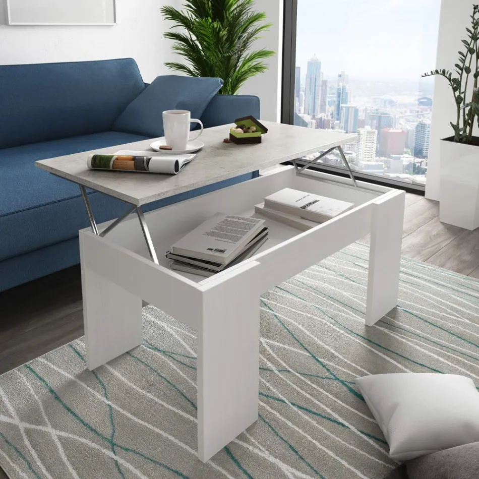 Soffbord med träbehållare - Scandio Viadurini