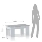 Soffbord med träbehållare - Scandio Viadurini