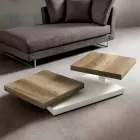 Soffbord med roterande toppar i HPL Made in Italy, Precious - Paris Viadurini