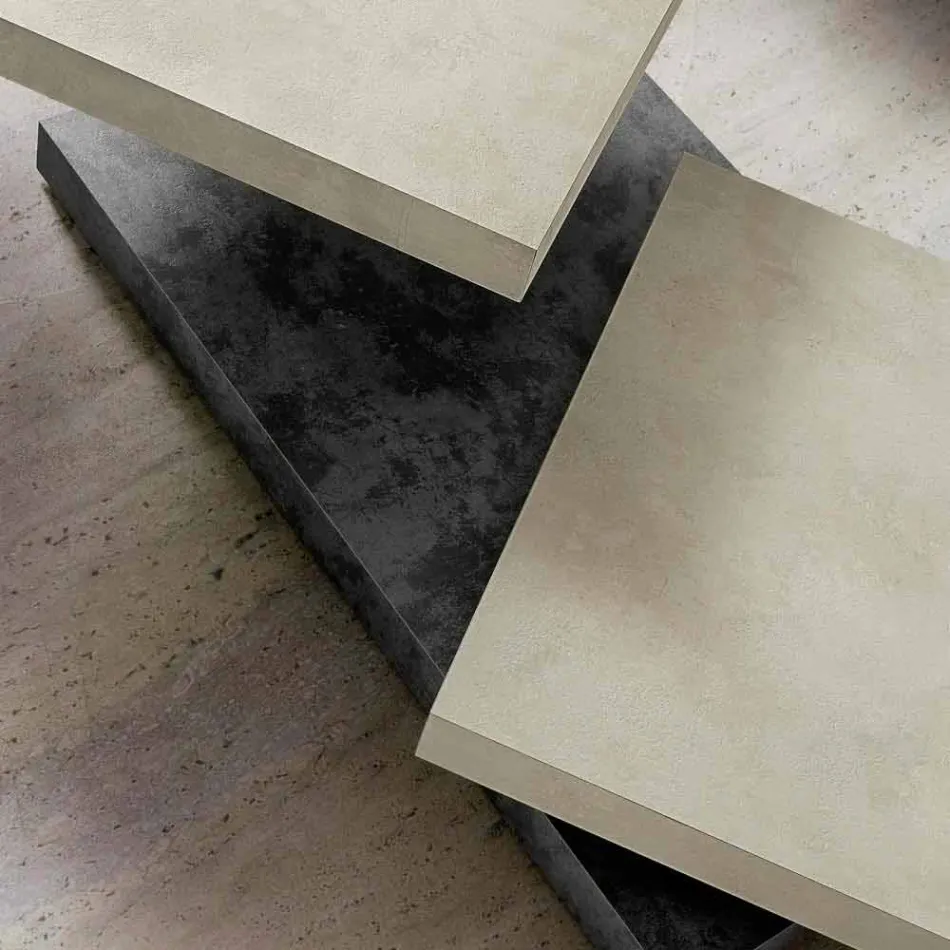 Soffbord med roterande toppar i HPL Made in Italy, Precious - Paris Viadurini