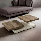 Soffbord med roterande toppar i HPL Made in Italy, Precious - Paris Viadurini