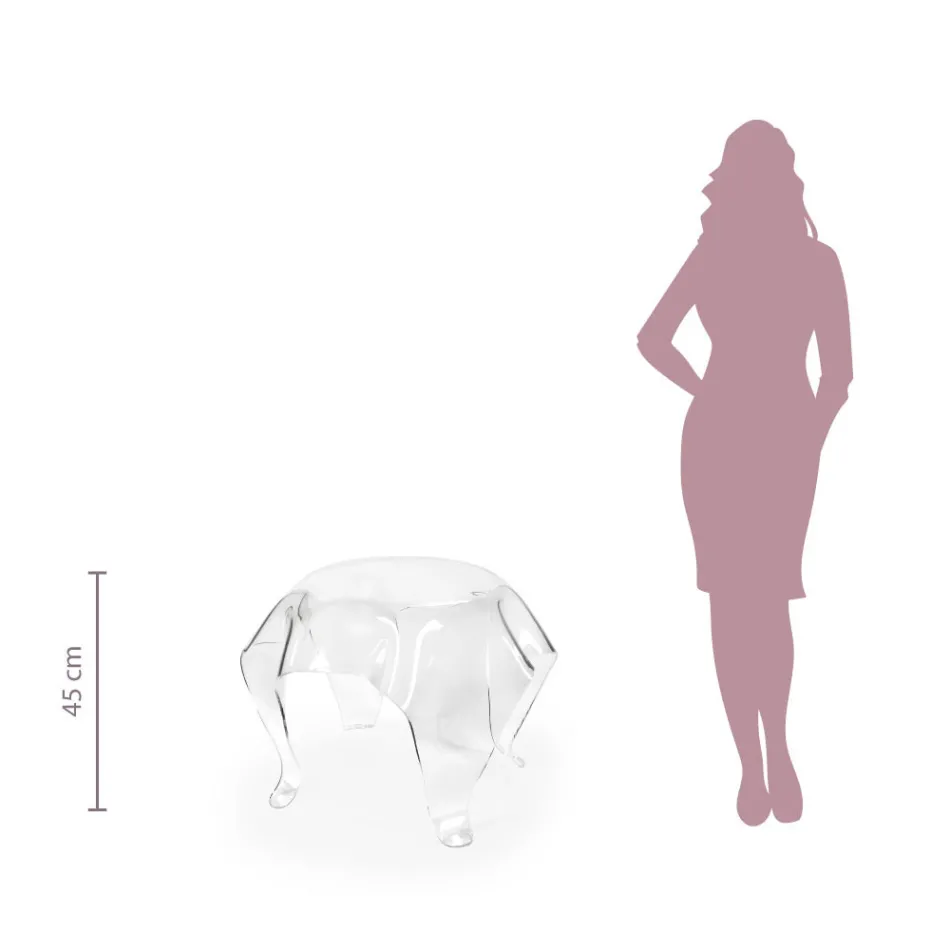 Soffbord med plexiglasskiva och underrede Tillverkat i Italien - Brento Viadurini