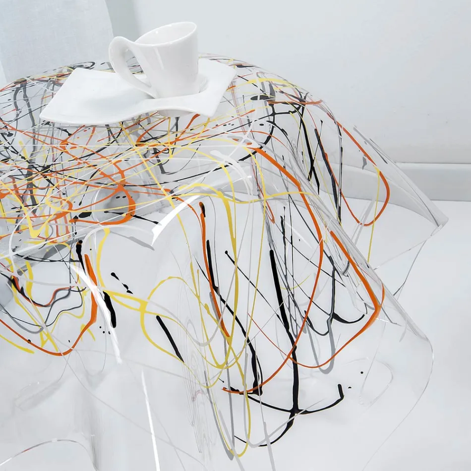 Soffbord med plexiglasskiva och underrede Tillverkat i Italien - Brento Viadurini