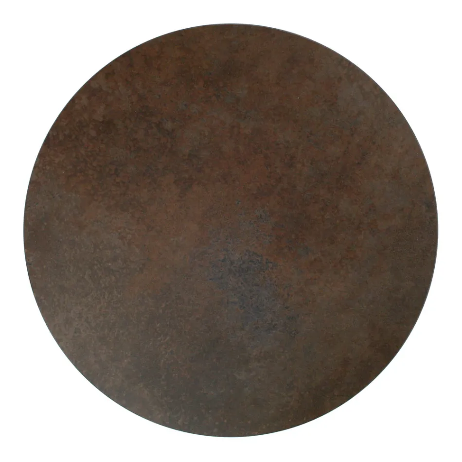 Soffbord med rund skiva i stengods i porslin Made in Italy - Siste Viadurini