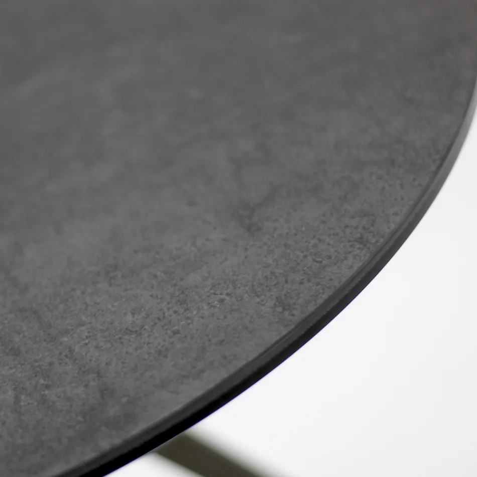 Soffbord med rund skiva i stengods i porslin Made in Italy - Siste Viadurini