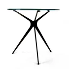 Soffbord med rund skiva i stengods i porslin Made in Italy - Siste Viadurini