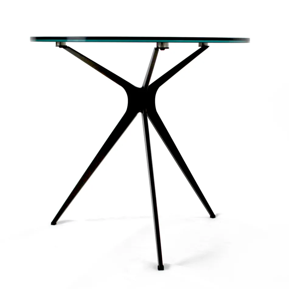 Soffbord med rund skiva i stengods i porslin Made in Italy - Siste Viadurini