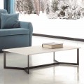 Soffbord med Hpl topp vit marmoreffekt tillverkad i Italien - Indio