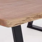 Homemotion Modernt Soffbord med Acacia Wood Top - Vinni Viadurini