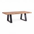 Homemotion Modernt Soffbord med Acacia Wood Top - Vinni