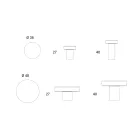 Soffbord med glasskiva och metallunderrede Tillverkat i Italien - Batulla Viadurini