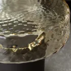 Soffbord med glasskiva och metallunderrede Tillverkat i Italien - Batulla Viadurini