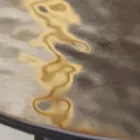 Soffbord med glasskiva och metallunderrede Made in Italy - Batulla Viadurini