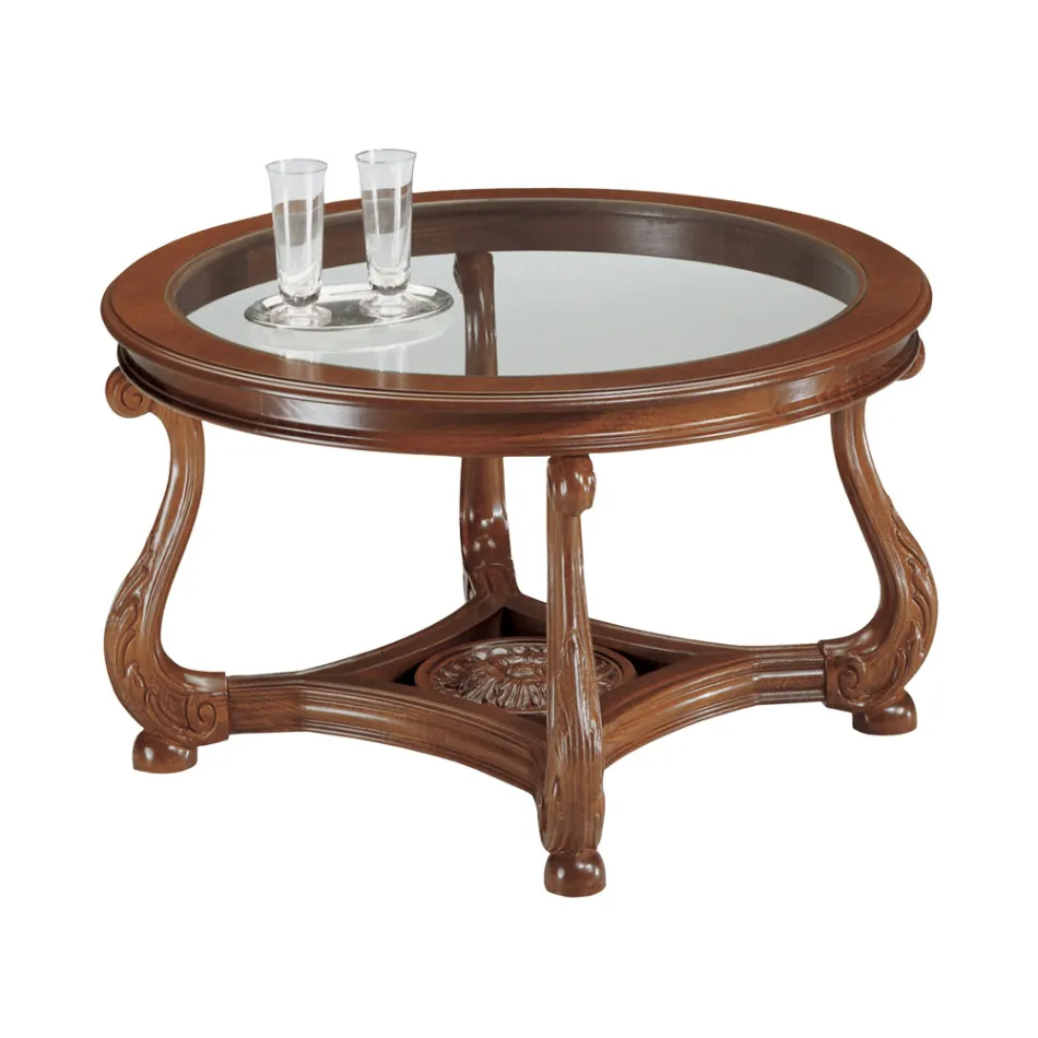 Soffbord med glasskiva Tillverkat i Italien - Sedna Viadurini