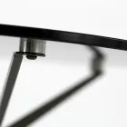 Soffbord med rund glasskiva och 3 ben Tillverkat i Italien - Siste Viadurini