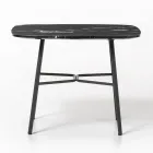 Soffbord med fyrkantig marmorskiva Tillverkat i Italien - Makino Viadurini