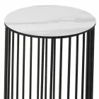 Soffbord med rund keramisk topp Tillverkad i Italien - Montebianco Viadurini