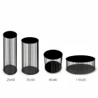 Soffbord med rund keramisk topp Tillverkad i Italien - Montebianco Viadurini