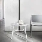 Soffbord med rund marmorskiva Tillverkat i Italien - Makino Viadurini