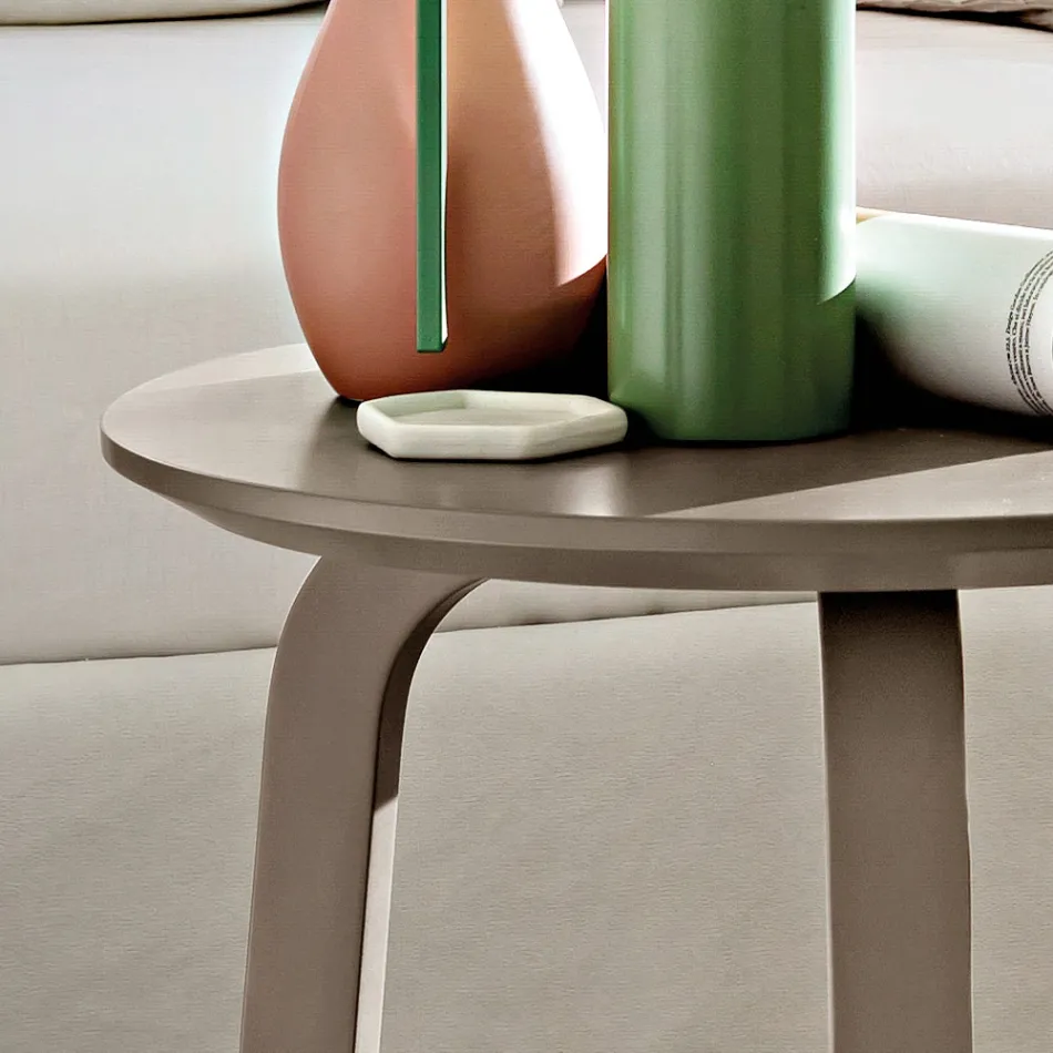 Vardagsrumssoffbord med rund lackerad MDF-skiva Tillverkad i Italien, Precious - Tobiko Viadurini