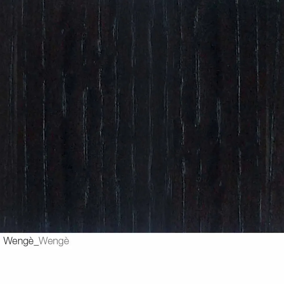 Soffbord med rund träskiva tillverkad i Italien - Montebianco Viadurini