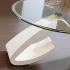 Soffbord med rund topp i glas Tillverkad i Italien, Precious - Brachetto Viadurini