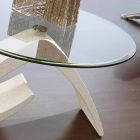 Soffbord med rund topp i glas Tillverkad i Italien, Precious - Brachetto Viadurini