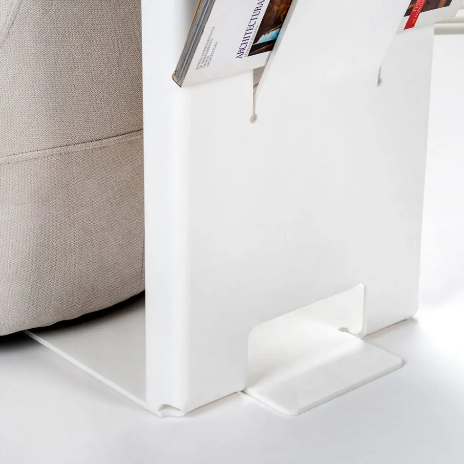 Soffbord med tidningsställ i plexiglas Tillverkat i Italien - Belle Viadurini