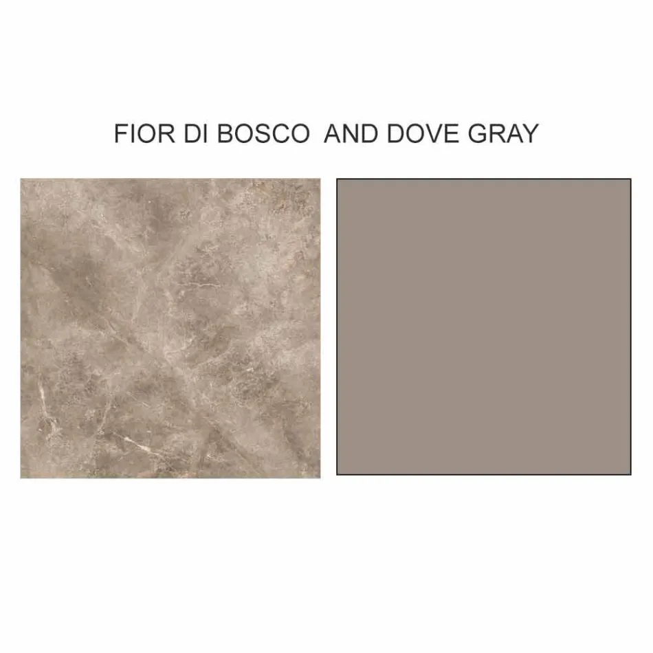 Design Soffbord med 2 runda toppar i Gres Made in Italy - Stockholm Viadurini