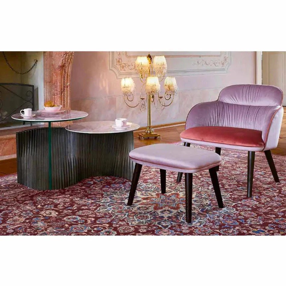 Design Soffbord med 2 runda toppar i Gres Made in Italy - Stockholm Viadurini