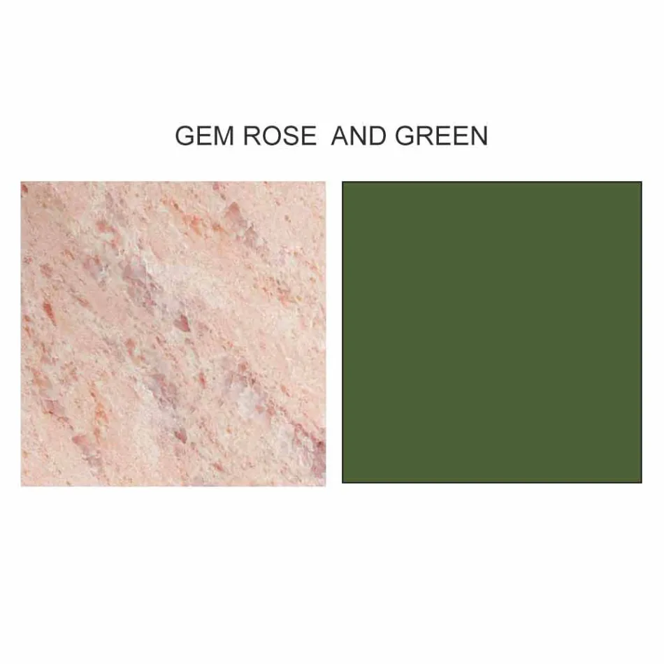 Design Soffbord med 2 runda toppar i Gres Made in Italy - Stockholm Viadurini