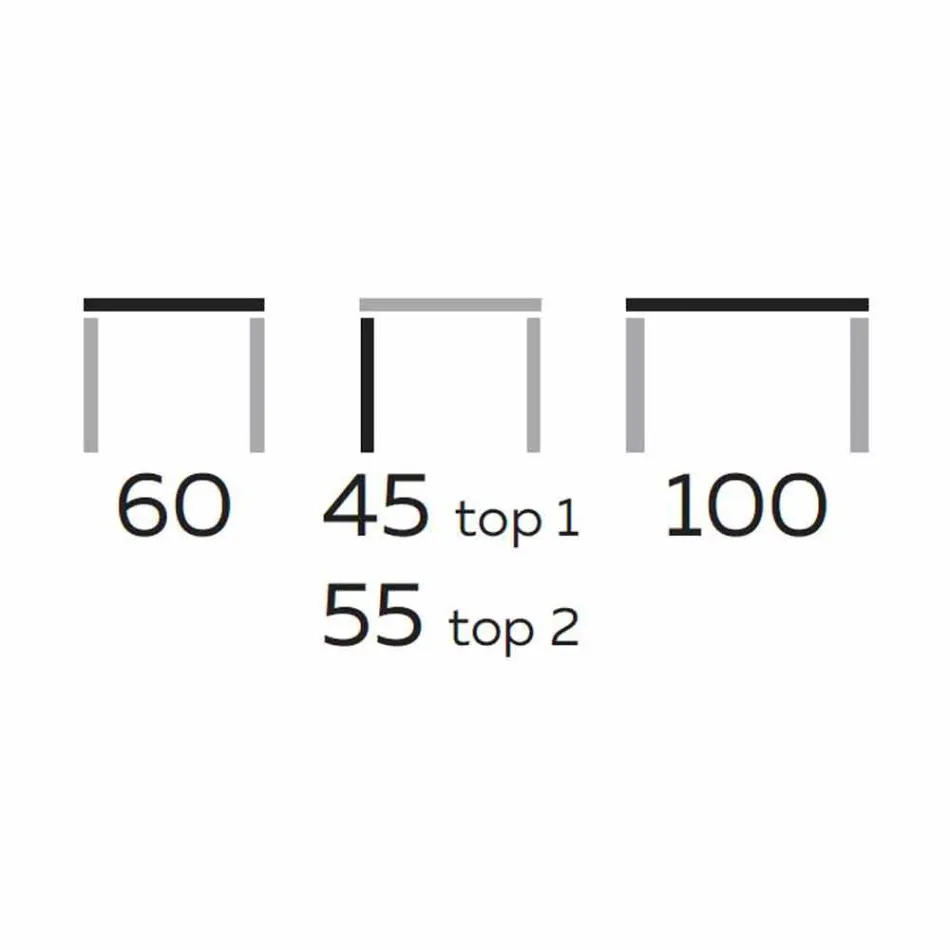 Design Soffbord med 2 runda toppar i Gres Made in Italy - Stockholm Viadurini