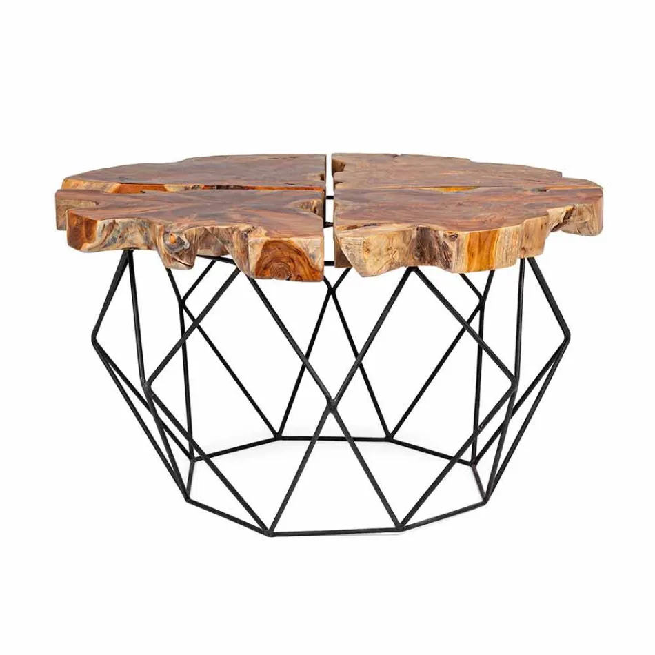 Homemotion Design Soffbord med Teak Top - Grillo Viadurini