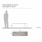 Design Soffbord i marmor med glasbas Tillverkad i Italien - Molino Viadurini