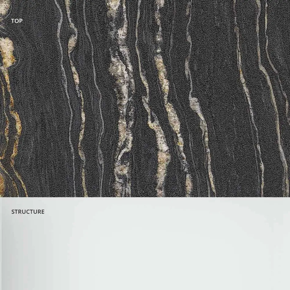 Design Soffbord i marmor med glasbas Tillverkad i Italien - Molino Viadurini