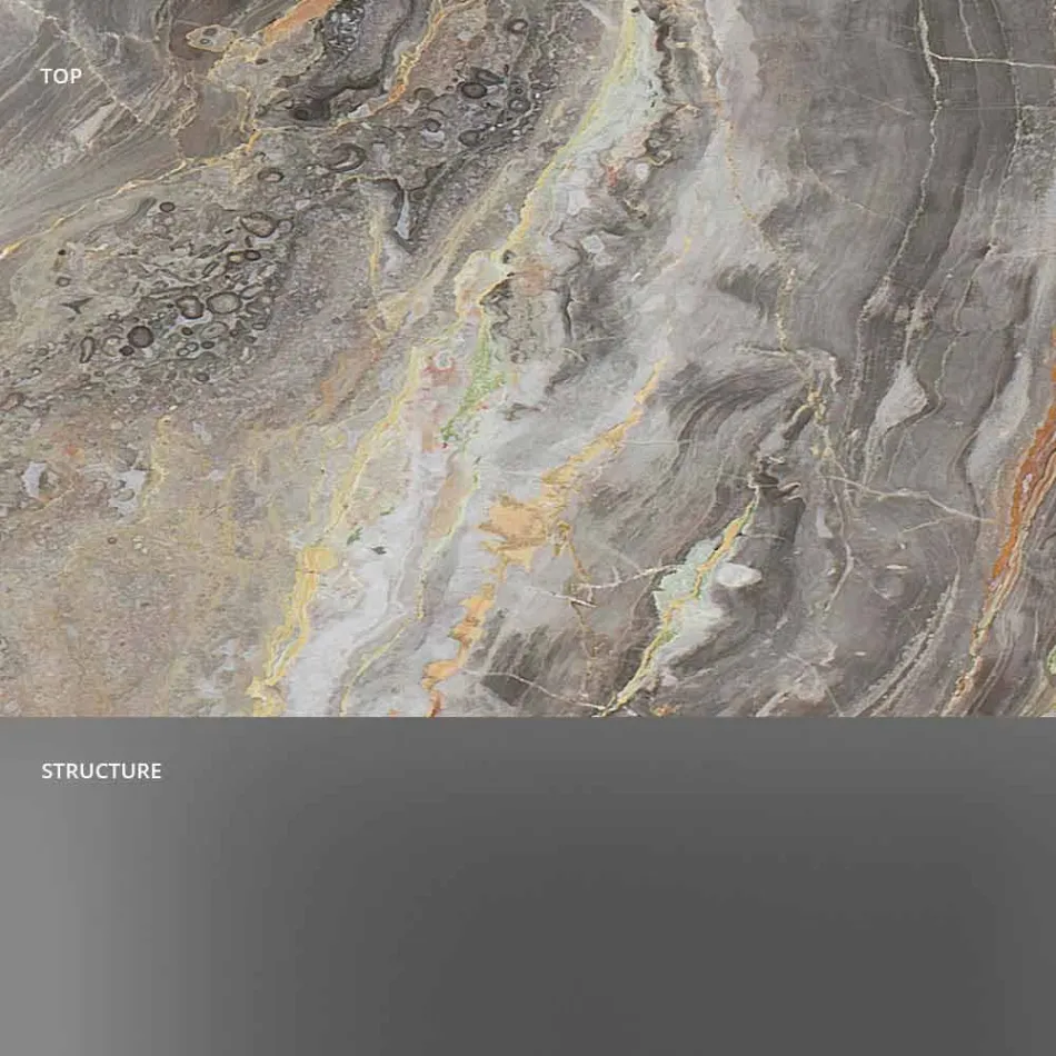 Design Soffbord i marmor med glasbas Tillverkad i Italien - Molino Viadurini