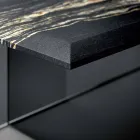 Design Soffbord i marmor med glasbas Tillverkad i Italien - Molino Viadurini