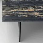 Design Soffbord i marmor med glasbas Tillverkad i Italien - Molino Viadurini