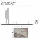 Design Soffbord i marmor med glasbas Tillverkad i Italien - Molino Viadurini