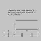 Lyxigt soffbord i färgad metall och träskiva - Anacleto Viadurini