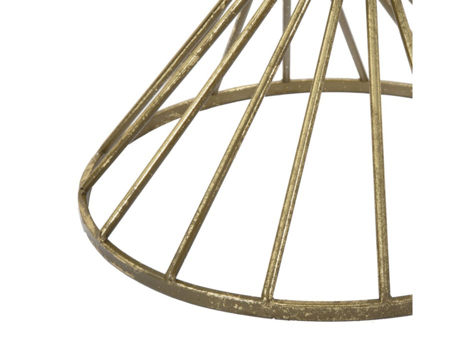 Golden Iron soffbord med spegelplatta - Aprikos Viadurini
