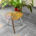 Soffbord Handgjord i marmor och stål Tillverkad i Italien - Prince Viadurini